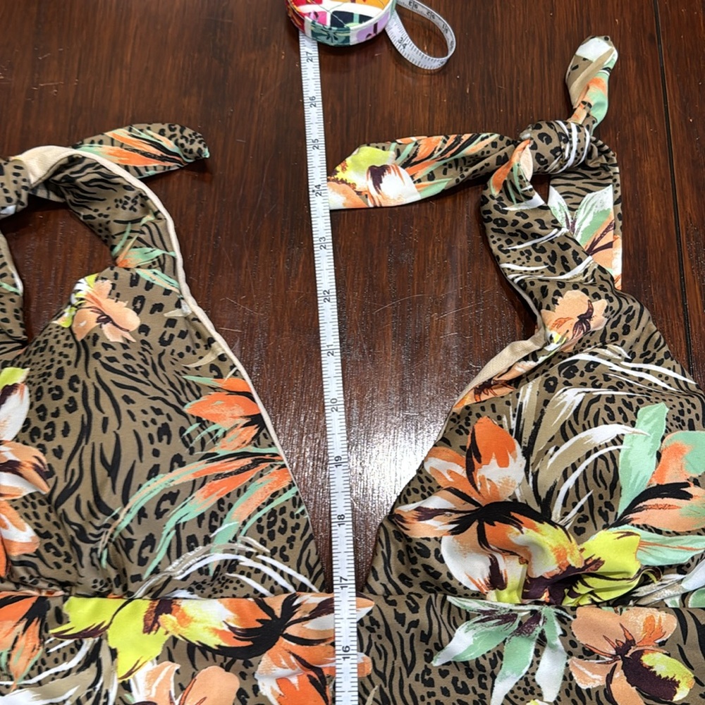 Tropical & Leopard Print One Piece Swimsuit NWT - Picture 6 of 7
